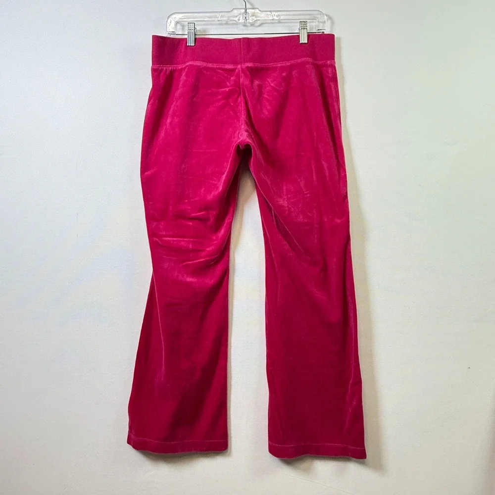 OLD NAVY Pink Velour Zip Hoodie and Wide‎ Leg Pant Tracksuit Set Medium Petite